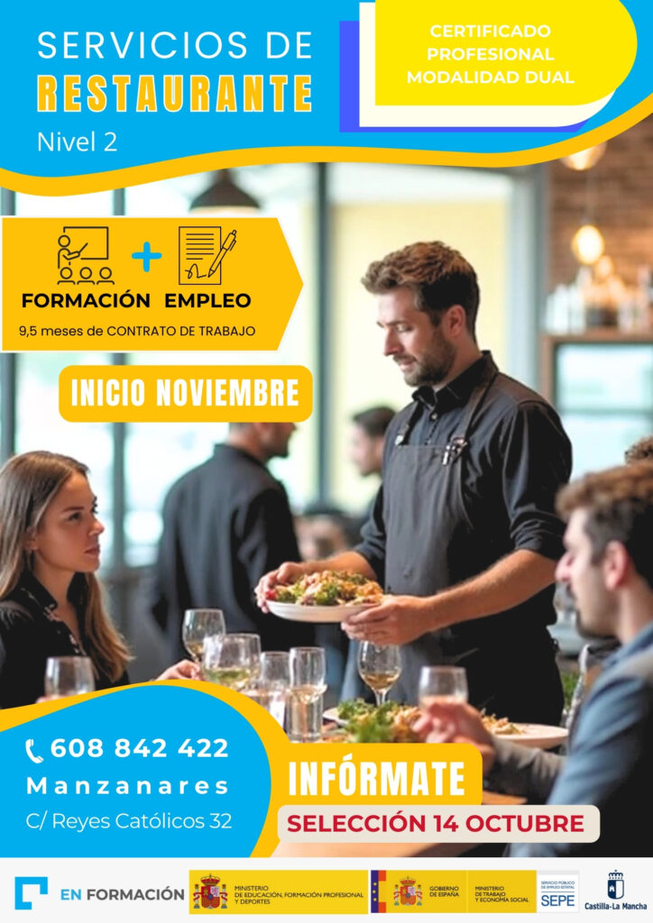 Certificado Profesional Dual_Servicios de Restaurante
