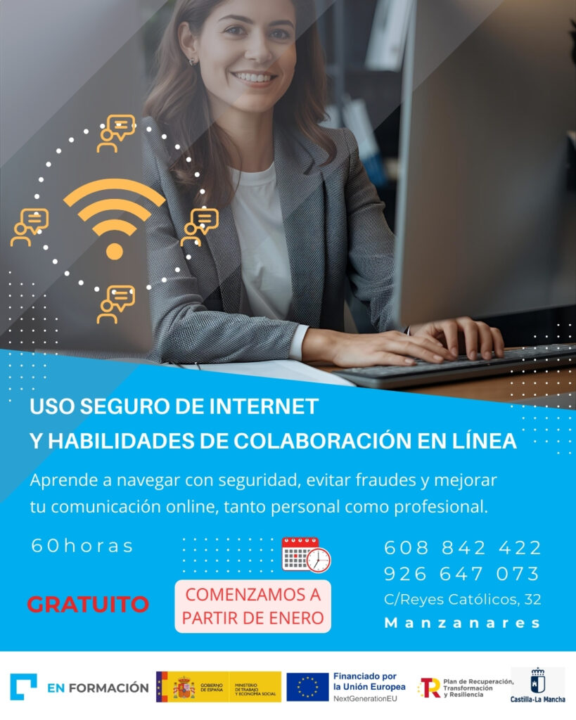Curso gratuito de uso seguro de internet y habilidades de colaboración en línea
