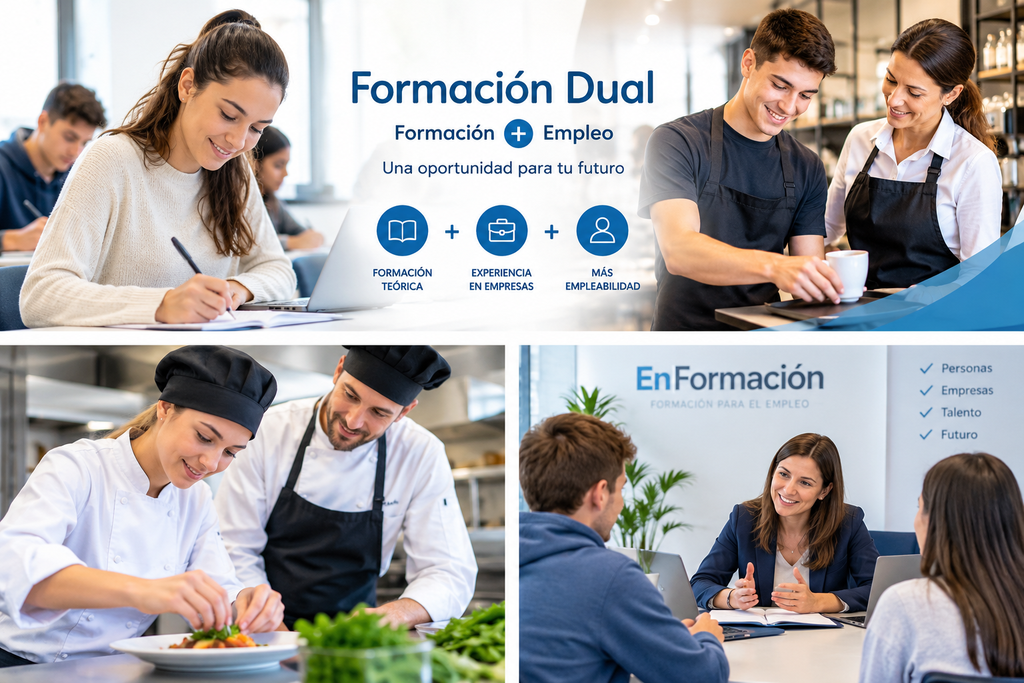 Formación dual con formación teórica, experiencia en empresas y oportunidades de empleo - En-Formación