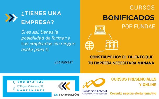 Crédito formativo FUNDAE para empresas | EN-FORMACIÓN Manzanares
